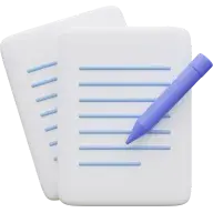 A 3d pen with papers explaining writing with Zero Plagiarism & AI