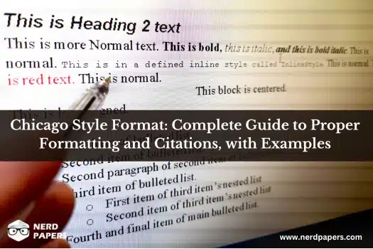 Chicago style format featured image introducing a complete guide to Chicago paper formatting citations and examples