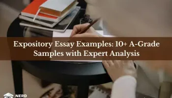 Expository essay examples infographic featuring 10+ A-grade sample essays with expert analysis to help students improve expository writing skills.