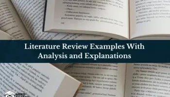 Literature review examples with analysis and explanations showing how academic research is reviewed and synthesized