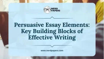 Persuasive essay elements showing key building blocks of effective writing.