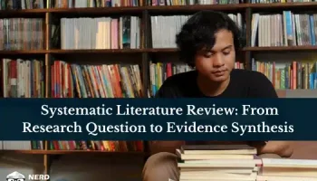 Student conducting a systematic literature review using academic sources for research and evidence synthesis