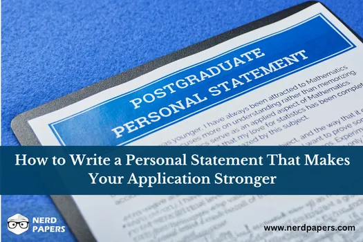 Personal statement document illustrating how to write a personal statement for a stronger academic application