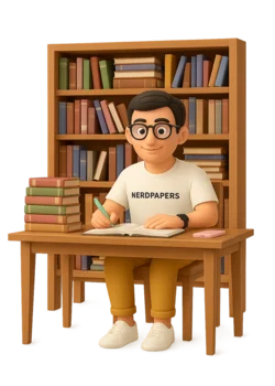 Nerdpapers writer working on an annotated bibliography writing service project in a quiet library.